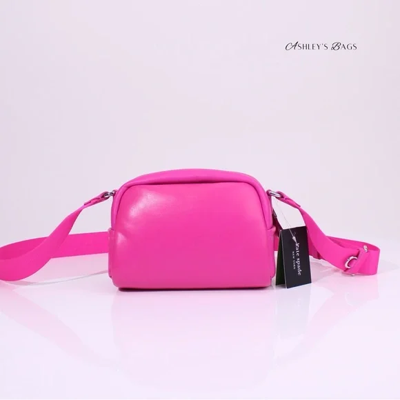 Kate Spade Puffed Satchel Crossbody In Pink Vivid Snapdragon - Picture 5 of 8